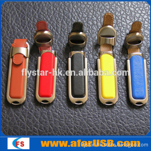 Hot selling leather usb flash drive